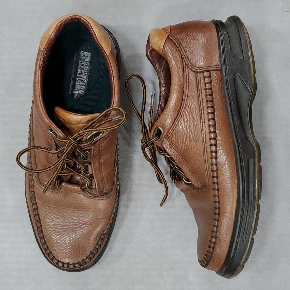 Streetcars casual shoes men's size 8 brown leather lace up